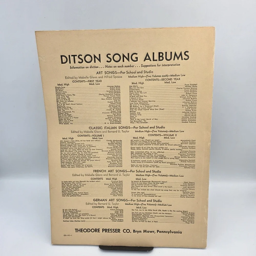 Choice Sacred Songs High & Low Voice Wilman Wilmans 1936 Violin Organ 1st Ed.